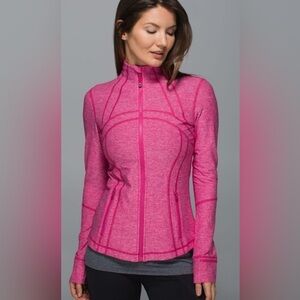 Lululemon Define Jacket Heathered Jewelled Magenta Pink Full Zip Size 6 EUC